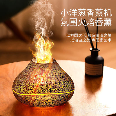 2025 new flame aroma diffuser usb home humidifier crackle bead scented air freshener