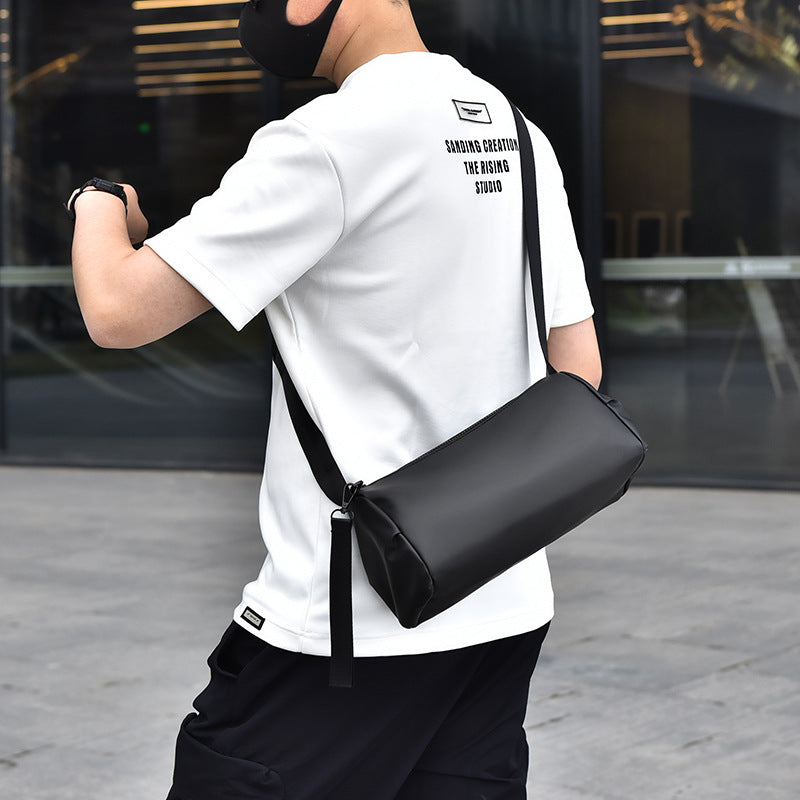 Crossbody bag men's casual simple European and American style trend large capacity shoulder bag Japanese trend casual men's bag