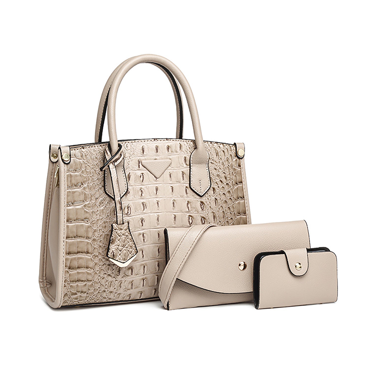 European and American retro new fashion shoulder bag urban simple large-capacity handbag crocodile pattern women's messenger bag