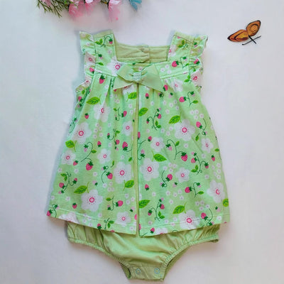 Export original order baby girl summer sleeveless embroiderpure cotton one-piece triangle khaki newborn baby skirt