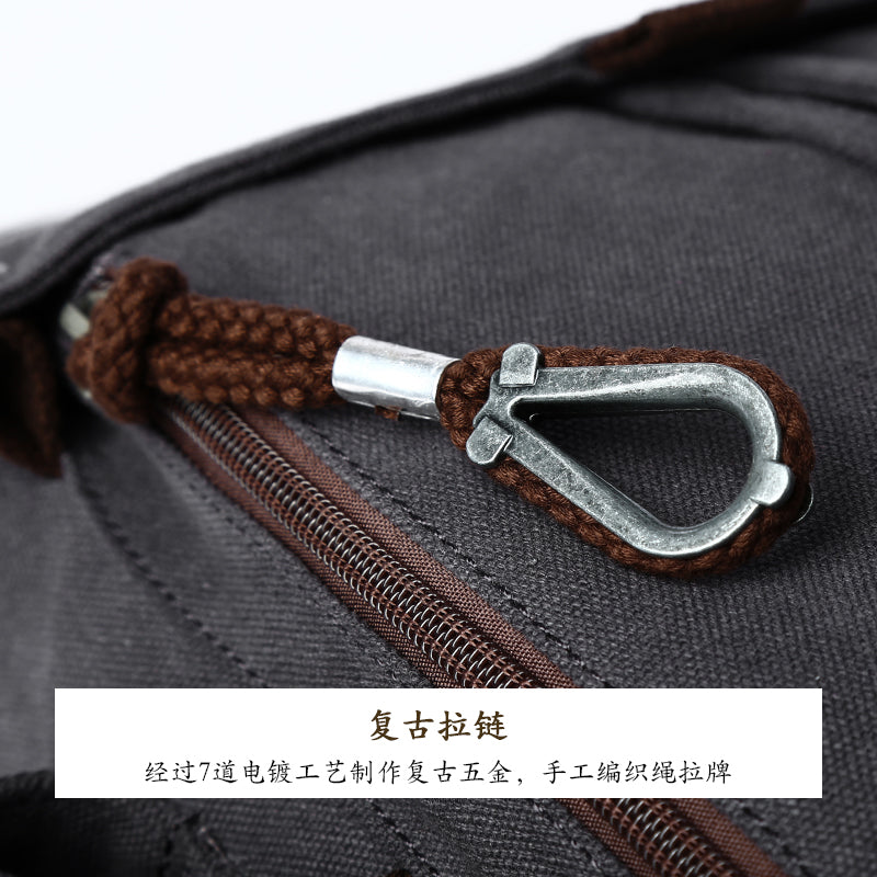 New backpack men's backpack canvas bag computer bag commuting large capacity rucksack travel bag college student schoolbag