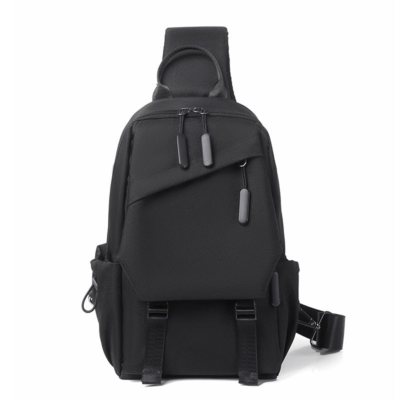 Customized  men's breast bag trend casual messenger bag anti-splashing and wear-resistant travel commuter shoulder bag wholesale