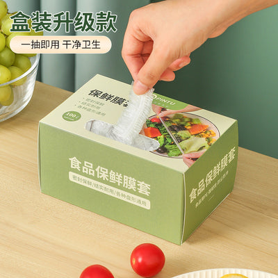 Disposable cling film cover food grade special with elastic kitchenfor home refrigerator leftovers dust cover bowl thickened