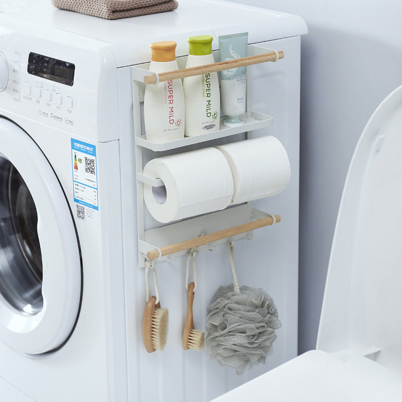 Refrigerator rack Side rack Wall rack No punching storage rack Multifunctional seasoning Household kitchen paper rack