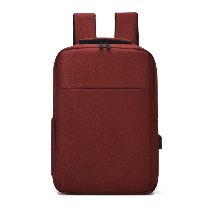 Cross-border charging laptop backpack men's and women's casual printing LOGO business meeting gifts simple backpack