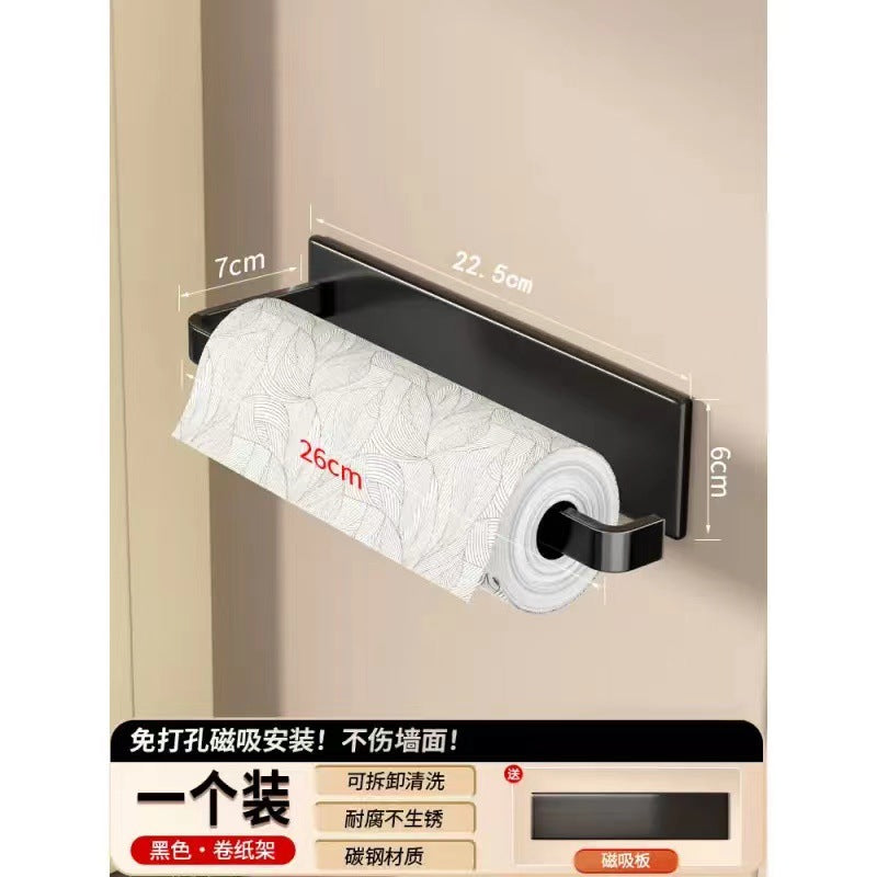 Paper for kitchen tissue holder No punching Cabinet Roll paper holder Shelf Roll paper plastic wrap rag Storage hanger