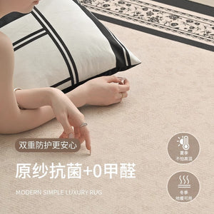 Distributed carpet living room stain-resistant, washable, wipeable crystal velvet, accessible luxury, waterproof, anti-fouling, maintenance-free coffee table, tea sofa floor