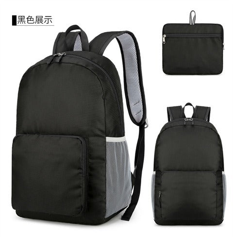 Cross-border foldable lightweight casual backpack universal for boys and girls, high-end mountaineering bag, short-distance large-capacity travel bag