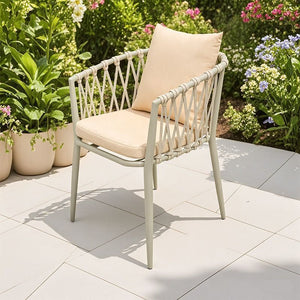Factory wholesale outdoor rattan chair casual balcony backrest chair hotel b&b courtyard terrace outdoor dining table and chairs dining chair