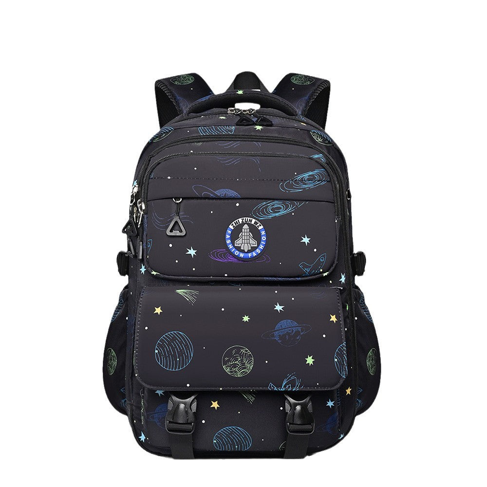 New primary school schoolbag Grade 3-6 children's backpack, light and large capacity spine protection and burden reduction boy schoolbag