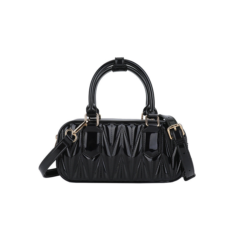 Foreign trade niche design bag women's 2025 new summer messenger bag casual portable jelly rhombus pillow bag