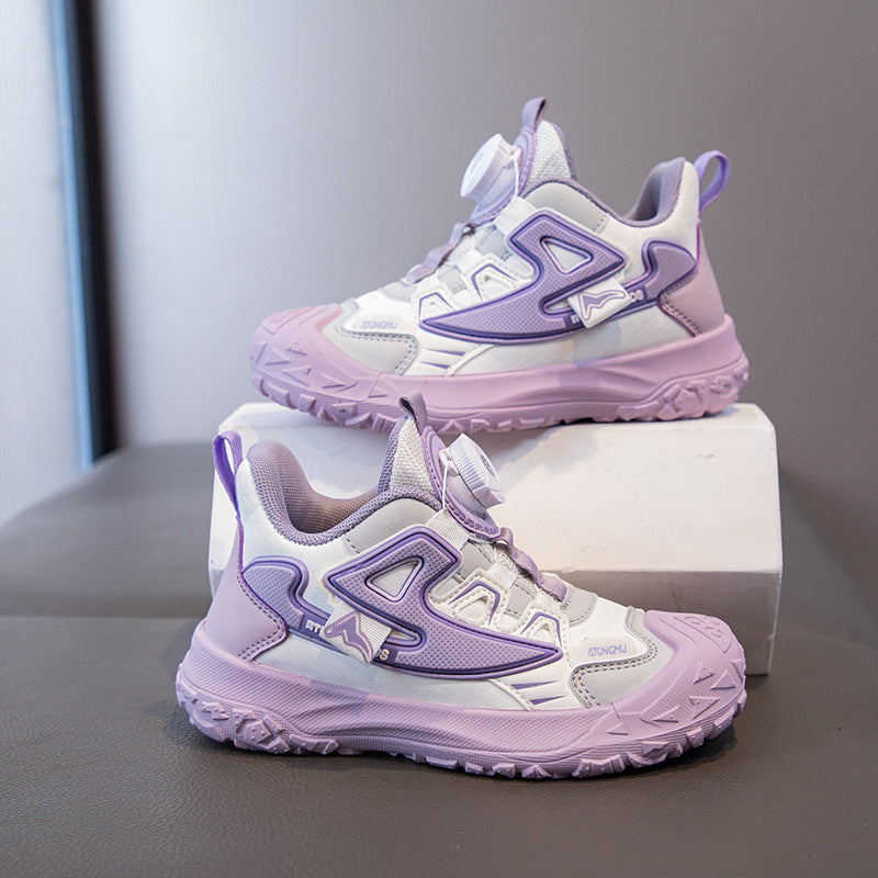 Children's sports shoes 2025 autumn new soft-soled non-slip mesh casual shoes medium and old children's versatile dad shoes