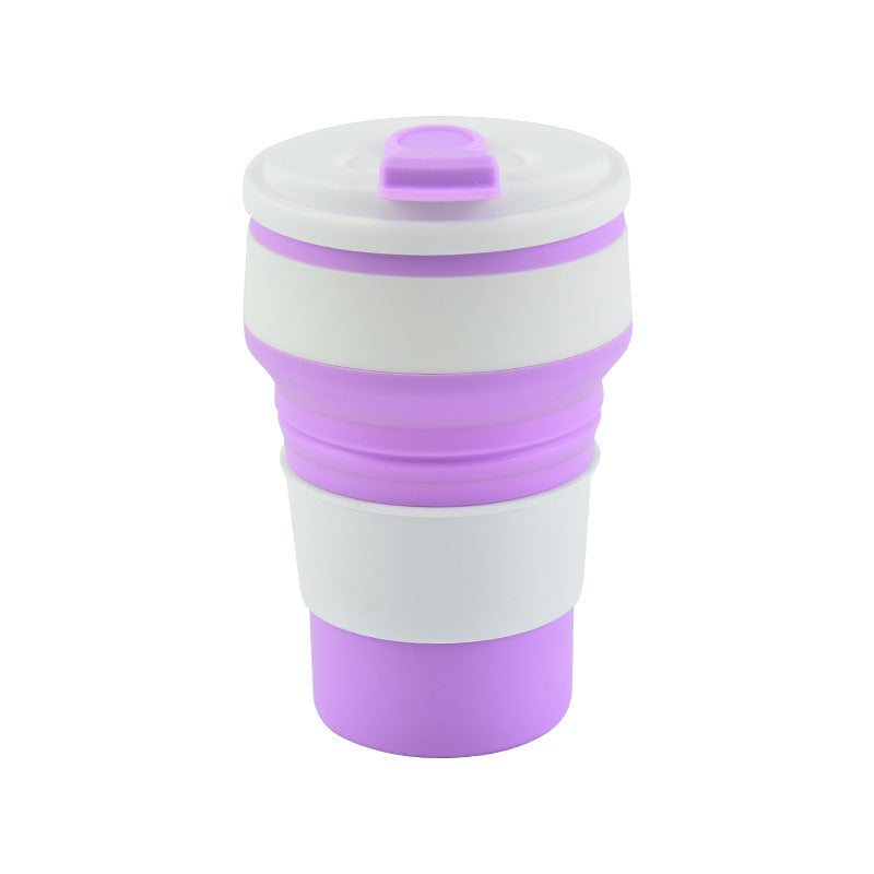 Cross-border silicone water cup travel outdoor portable folding cup easy cup high value coffee cup FCM camping