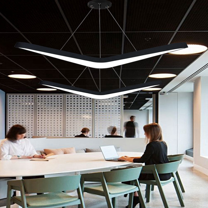 Non-standard customized LED office lights, shopping malls, gyms, chandeliers, aisles, ceiling lights, Internet cafes, dovetail lights, modeling