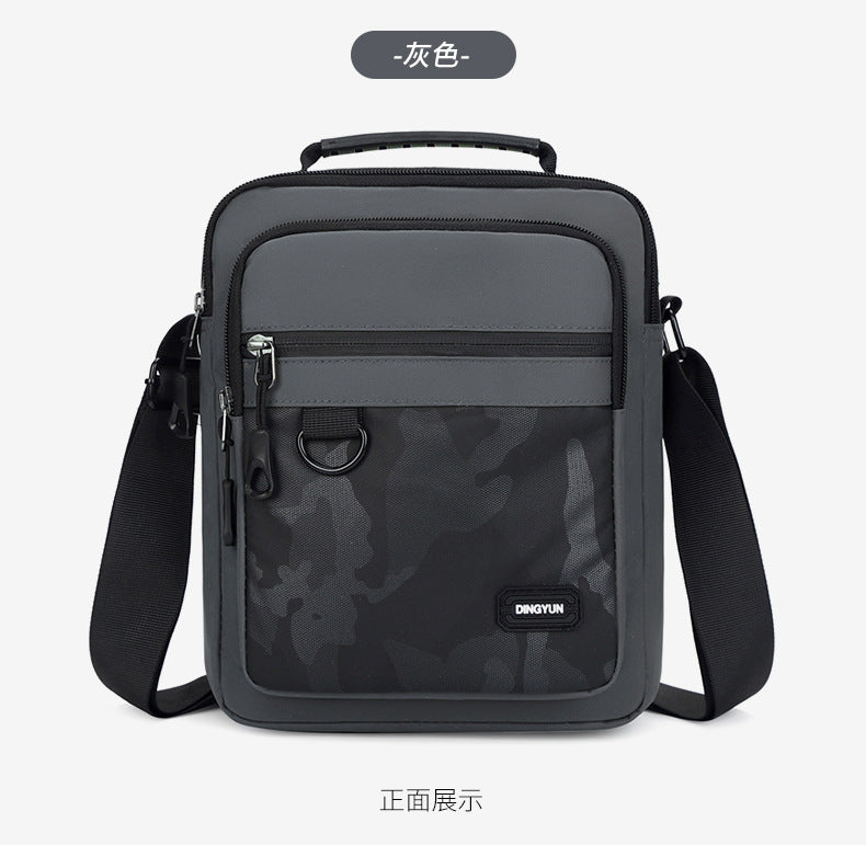 New large-capacity men's shoulder bag large-capacity business bag trendy men's casual messenger bag anti-splash