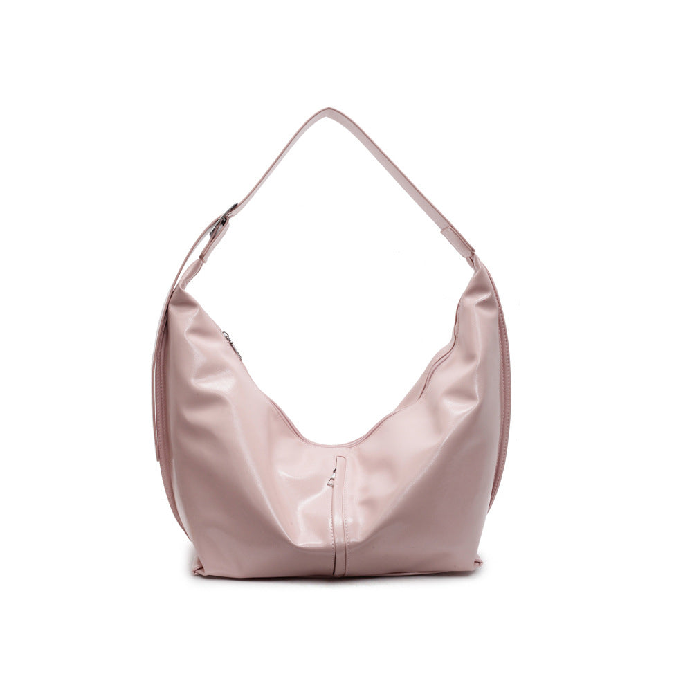 Foreign order retro fashion large capacity women 2025 new texture versatile foreign style shoulder messenger bag commuter dumpling bag