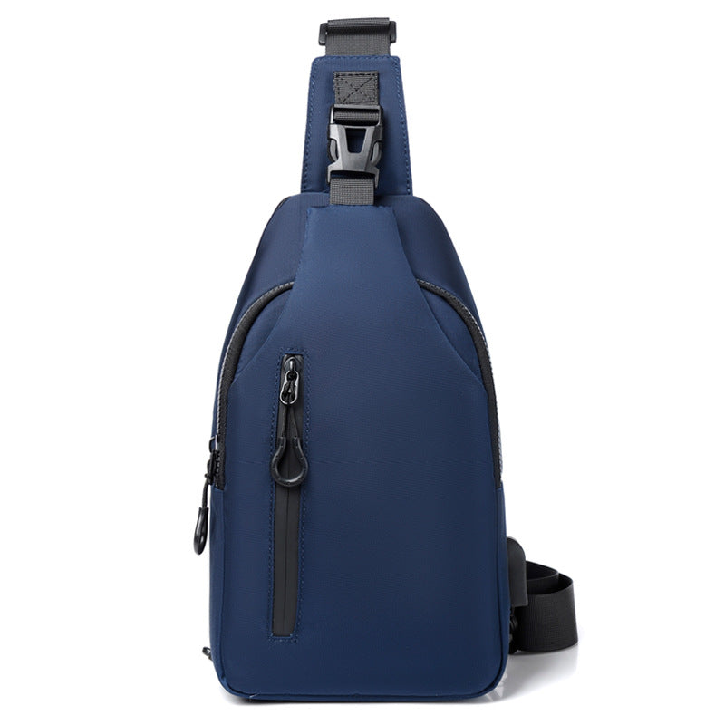 New trend taste shoulder messenger bag Korean version fashion sports men's bag can be printed logo anti-splashing and wear-resistant breast bag