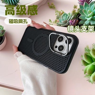 Premium mesh lens protection iphone 15/17 pro max case - breathable & heat dissipating for apple 14