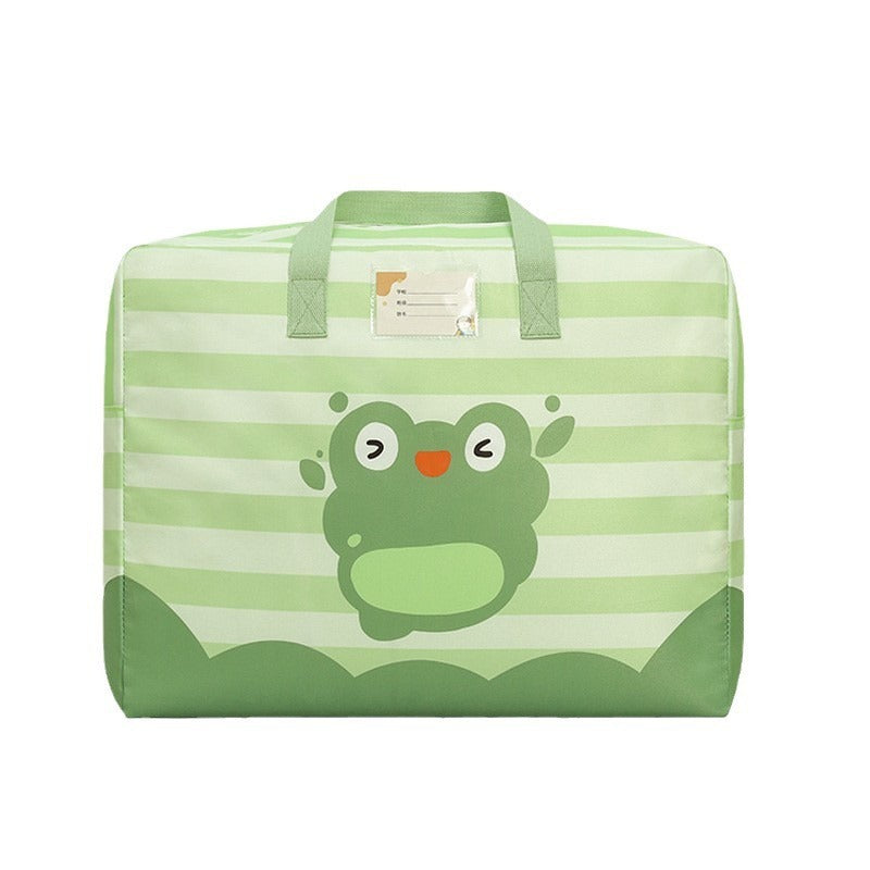 Rongsuo cartoon children's quilt bag, kindergarten quilt storage bag, large-capacity student clothing storage and finishing bag