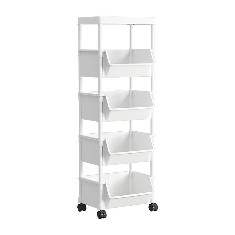 Removable bookshelf Shelf Children's toys Snack storage rack Multi-layer household trolley Floor-to-ceiling simple bookcase