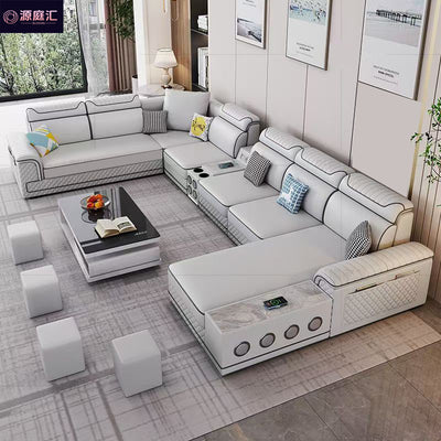 New cat-scratch resistant fabric home living room minimalist fashionable versatile rechargeable latex chaise lounge fabric sofa for small and large apartments
