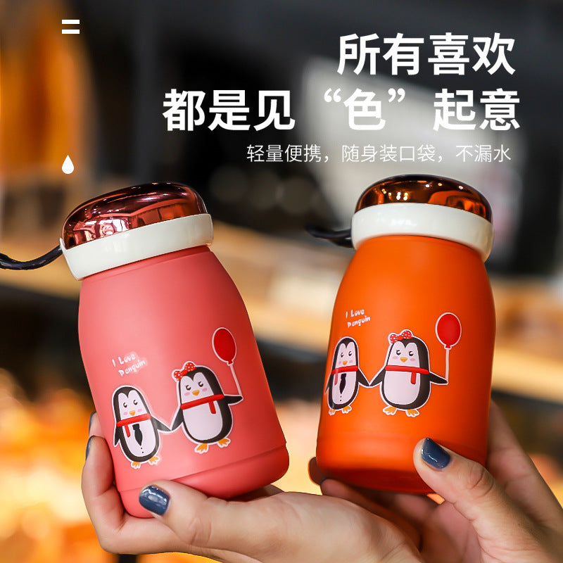 随手杯便携提绳运动杯子可定制LOGO开业广告杯创意商务玻璃杯批发