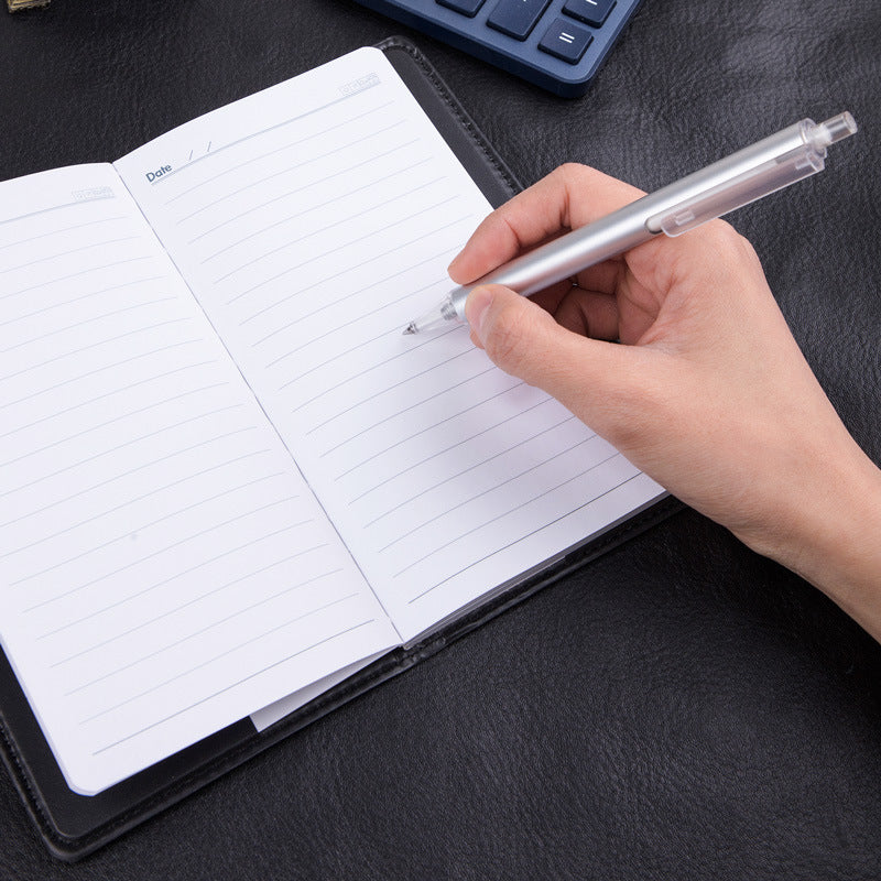 Deli 7903 Business Notebook PU book 175 * 95mm80 sheets/book Office leather book 48K notebook