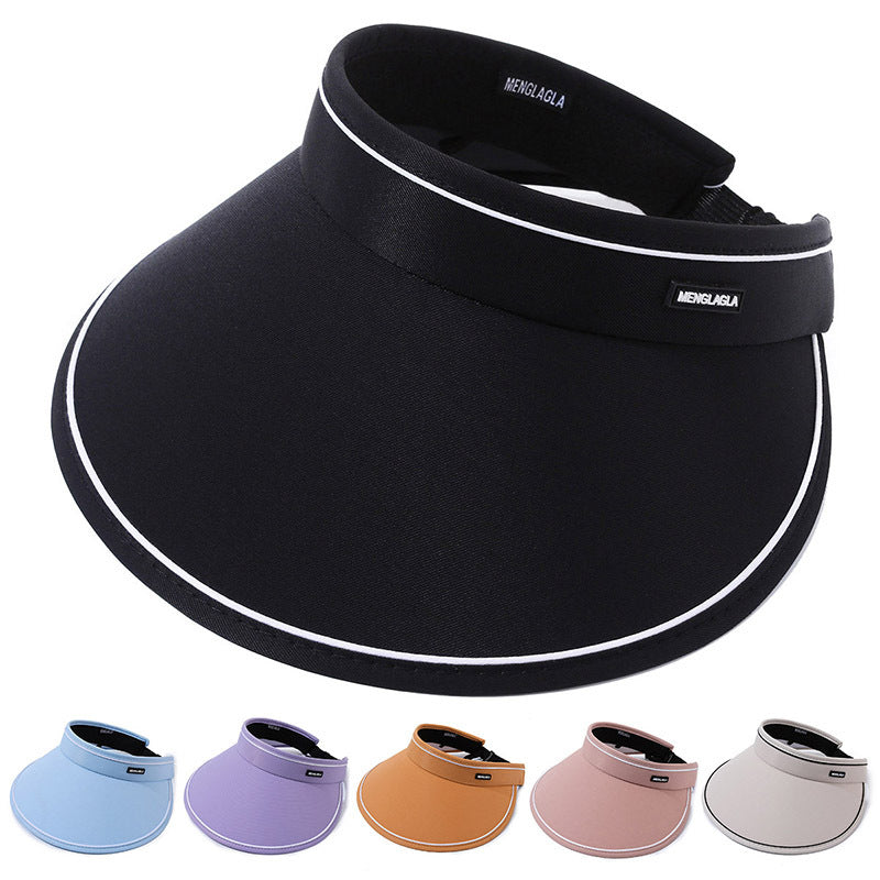 Summer sun protection hat Women's empty top hat Outdoor cycling UV protection sun protection hat Roof cover face brim