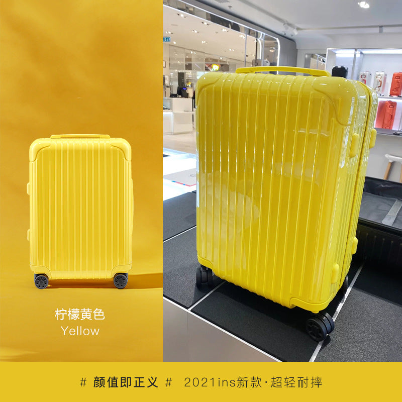 Suitcase female small 20 inch boarding 24 student password box light suitcase leather case trolley case strong and durable