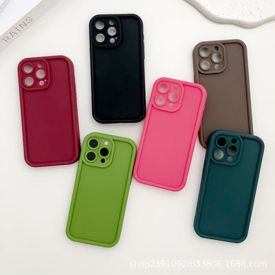 Suitable for oppoa58 emery mobile phone case a57 pure color reno12 fine hole real sky eye ladder protective cover