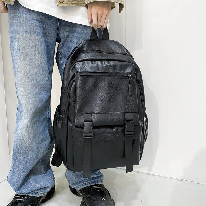 New backpack men's trendy casual business travel bag high school student college student computer bag large capacity backpack