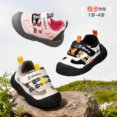 (sizes 18-28) spring/autumn baby stepping stones walking shoes, anti-slip soft sole functional anti-collision toddler shoes for boys and girls, ages 1-4