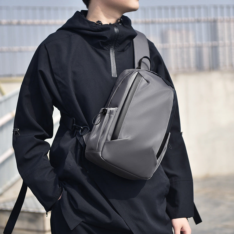 New small backpack men's breast bag casual portable messenger bag light mobile phone bag shoulder bag sports chest bag oblique