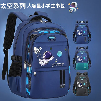 Backpack for grades 3-6, junior high school, large capacity, weight-reducing, spine-protecting, elementary school student schoolbag, breathable straps, storage
