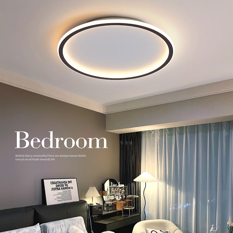 Master bedroom lighting modern simple round dining room light minimalist living room room light led ultra-thin ceiling light E