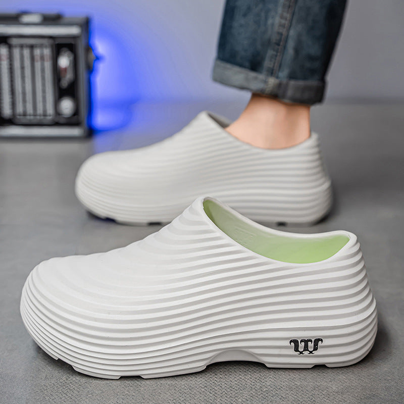 Chef shoes men's autumn kitchen work whirlwind Bobo men's shoes rainy day outdoor one pedal labor insurance work shoes