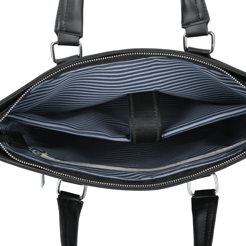 New Men's Business Meeting Bag Waterproof Oxford Cloth Bag Portable Office Bag File Bag Large Capacity Briefcase