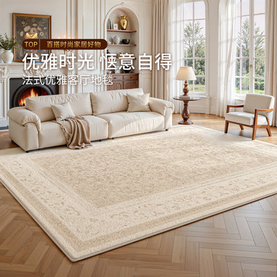 Carpet living room green french retro medieval style no-wash waterproof sofa bedroom easy-care classy floor mat