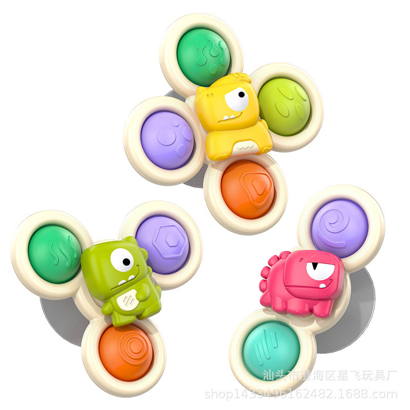 Cross-border suction cup rotation music baby cartoon dinosaur puzzle early education dining table and chairs can be pressed and gnawed on toothpaste toys