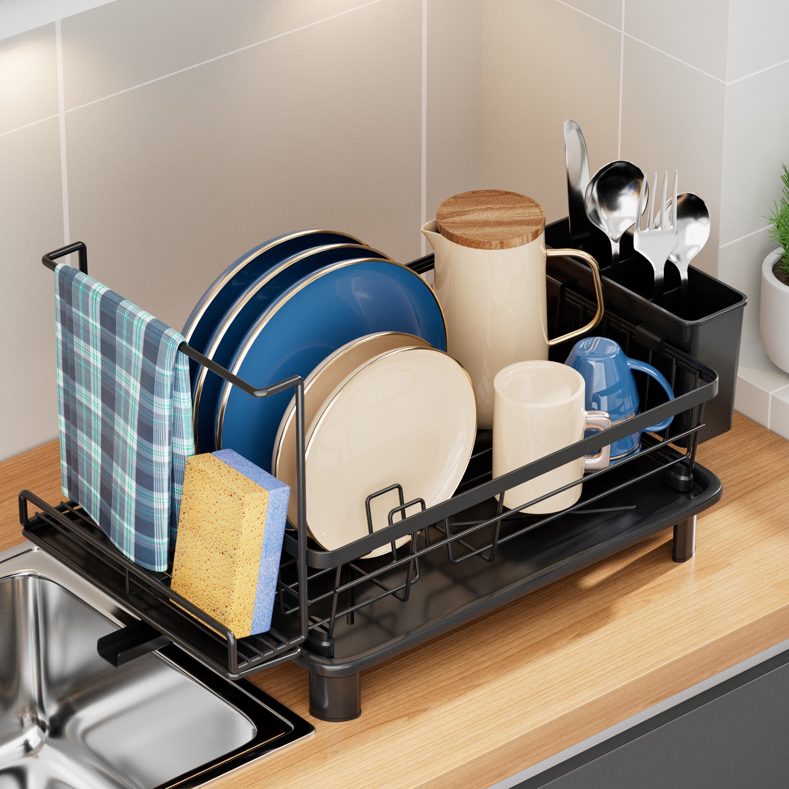 Processing Custom Single Layer Bowl Rack Kitchen Dish Storage Rack Drain Basket Sink Dishwasher Dish Rack Shelf