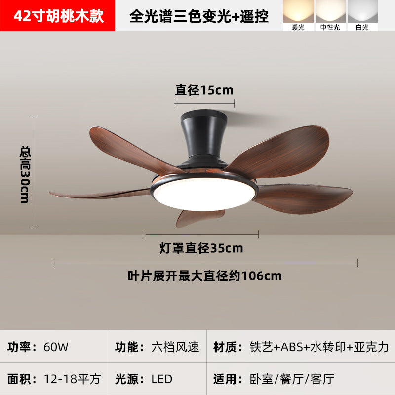 餐厅吸顶风扇灯2025年新款新中式变频静音全光谱护眼家用吊扇灯