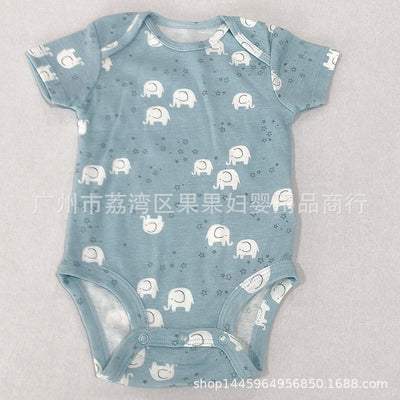 Baby clothes summer: short-sleeve bodysuits, rompers, and lightweight cartoon onesies for baby girls and toddlers