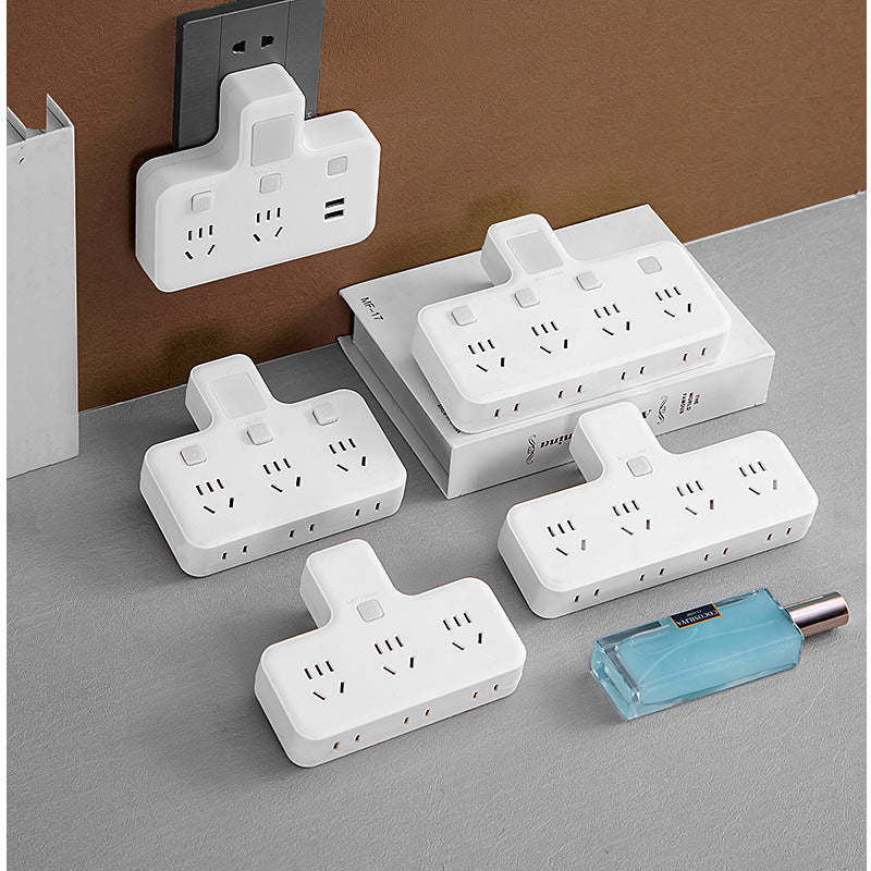 Yaqi Household Converter Socket Converter Travel All Copper One Turn Multi-purpose Hole Independent Switch Night Light Converter