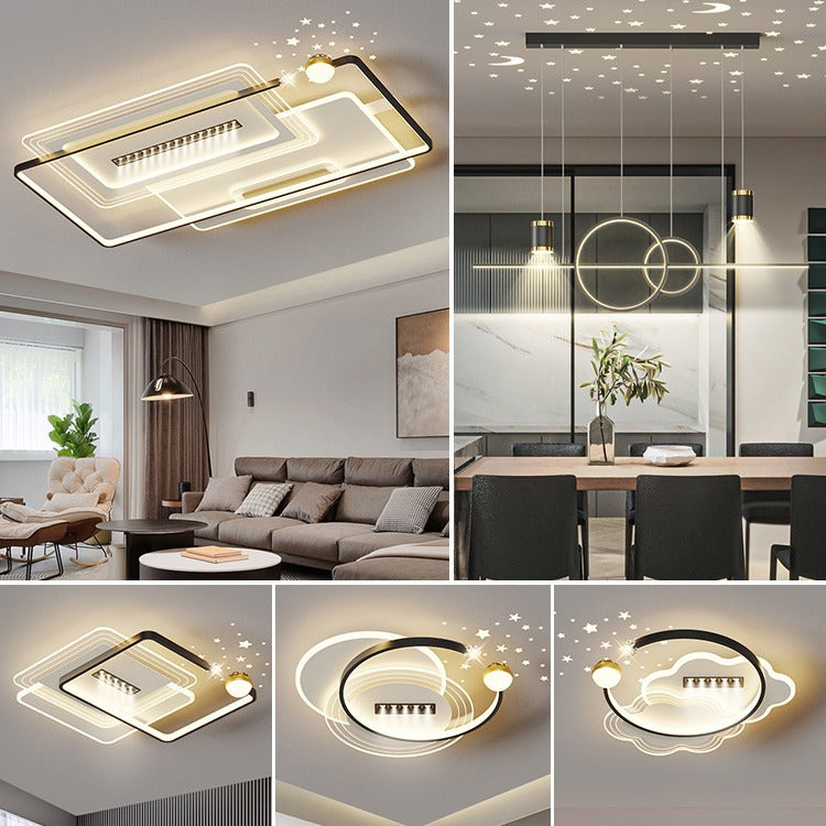 Whole house smart ceiling light spotlight 2024 new living room atmosphere main chandelier bedroom modern simple star lamp