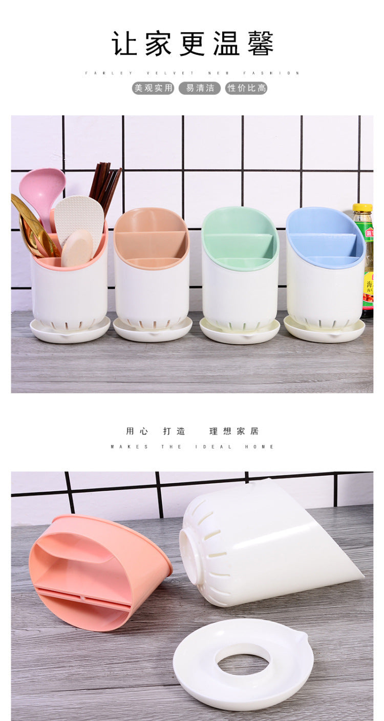 Removable plastic double-layer drain chopstick holder, spoon storage chopstick cage, kitchen storage rack, chopstick tube chopstick cage