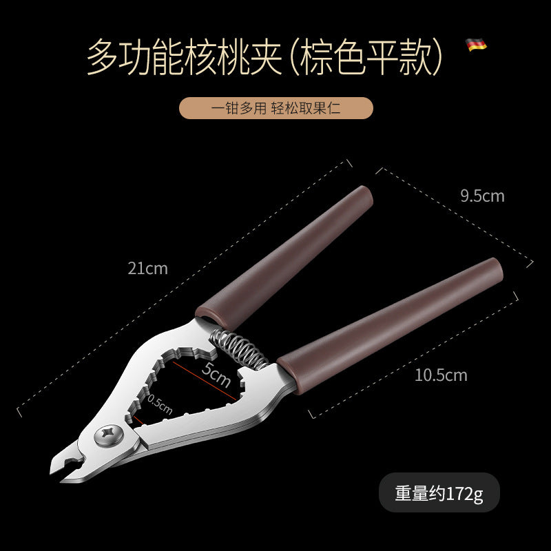 Stainless steel walnut clip household multi-function pliers clip hazelnut shell opener pecan clip nut clip tool