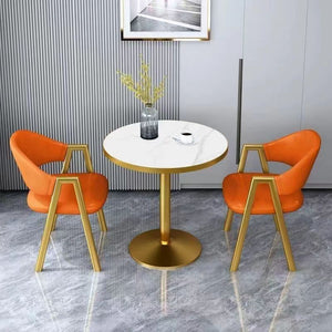 Scandinavian style small round table negotiation table and chair combination balcony for home sales office milk tea shop reception and reception casualcasual