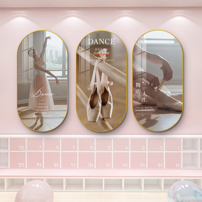 Ballet class wall decoration dance studio girls inspirational slogans poster hanging art school mural
