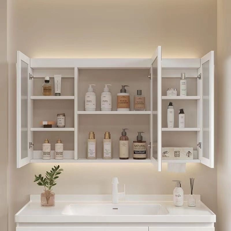 Smart bathroom mirror cabinet, separate wall-mounted bathroom, mirror bathroom, integrated locker with lamp, defogging and storage