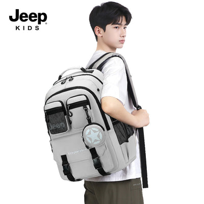 Jeep boys' backpack - new 2026 model for elementary school students (grades 3-6) - lightweight, spine-protecting school bag for girls and boys